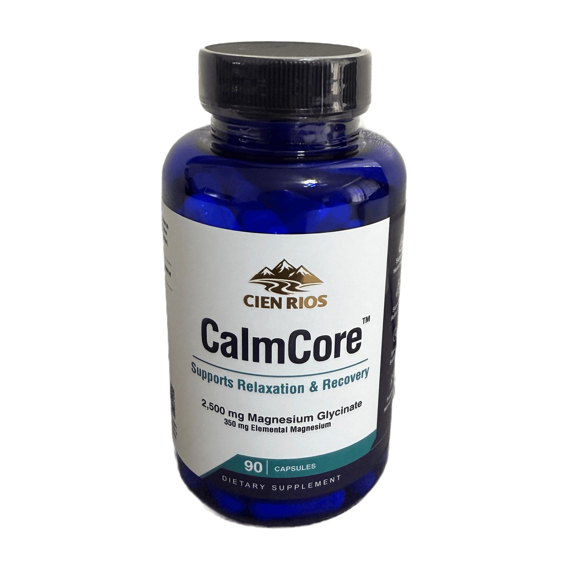 CalmCore Magnesium Glycinate bottle, front label, white background